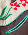 Vintage 1940’s Cactus Flower Embroidery Western Shirt