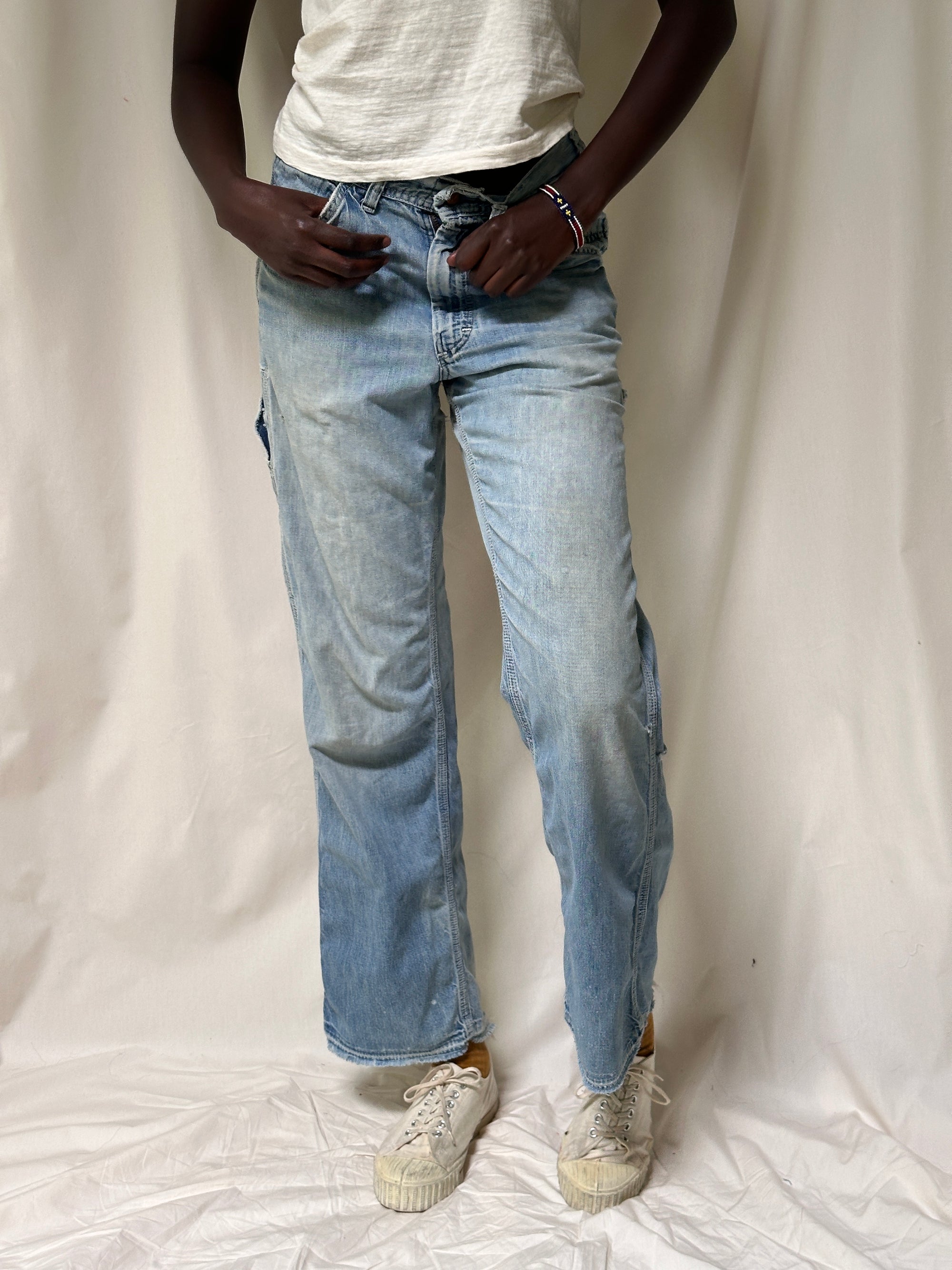 Vintage 1960’s LEE Repaired Denim Jeans W:28