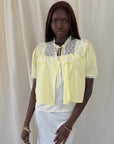 Vintage 1930s Silk & Lace Bed Jacket | Silk Lingerie Layering Top