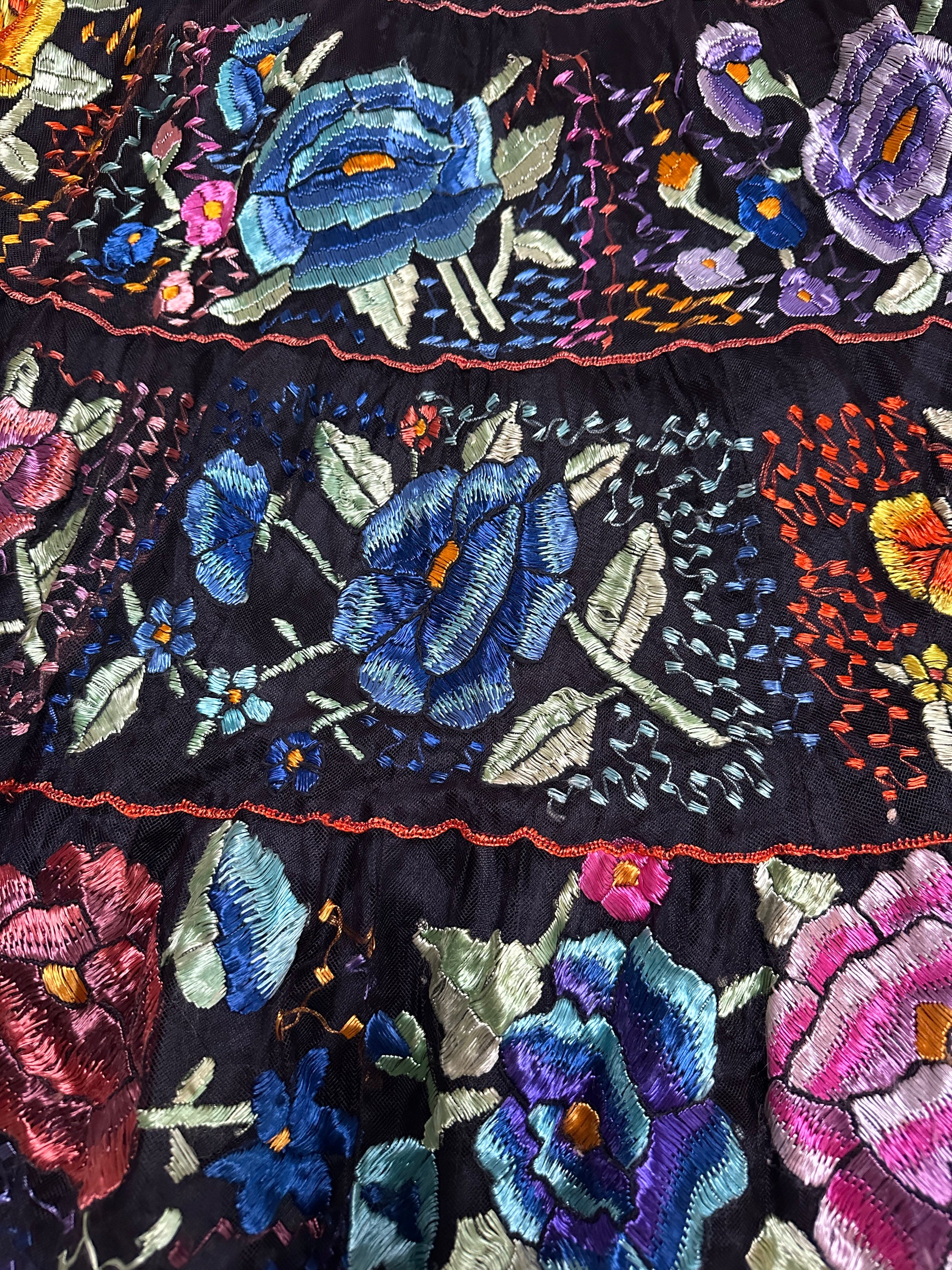 Vintage 1950’s Chiapas Hand Embroidered Skirt
