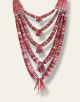 Vintage Santo Domingo Spiny Oyster Shell Five Strand Necklace