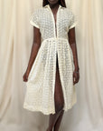 Vintage 1940’s Cotton Eyelet Sun Dress | Open Front | Romantic Heirloom Cover