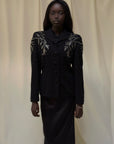 Vintage 1940s Art Deco Studded Jacket | Antique Tailored Outerwear