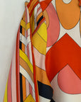 Vintage 1960’s Emilio Pucci Geometric Silk Blouse | Made in Italy Saks Fifth Avenue Silk Shirt