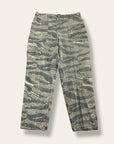 Vintage 1970’s Civilian Tiger Stripe Camo Faded Baker Pants W:36