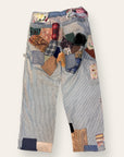 Vintage 1960’s Original Hippie Patched Lee Denim Jeans W:27