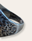 Vintage 1970’s Textured Sterling Silver Tiger’s Eye Ring Size: 10
