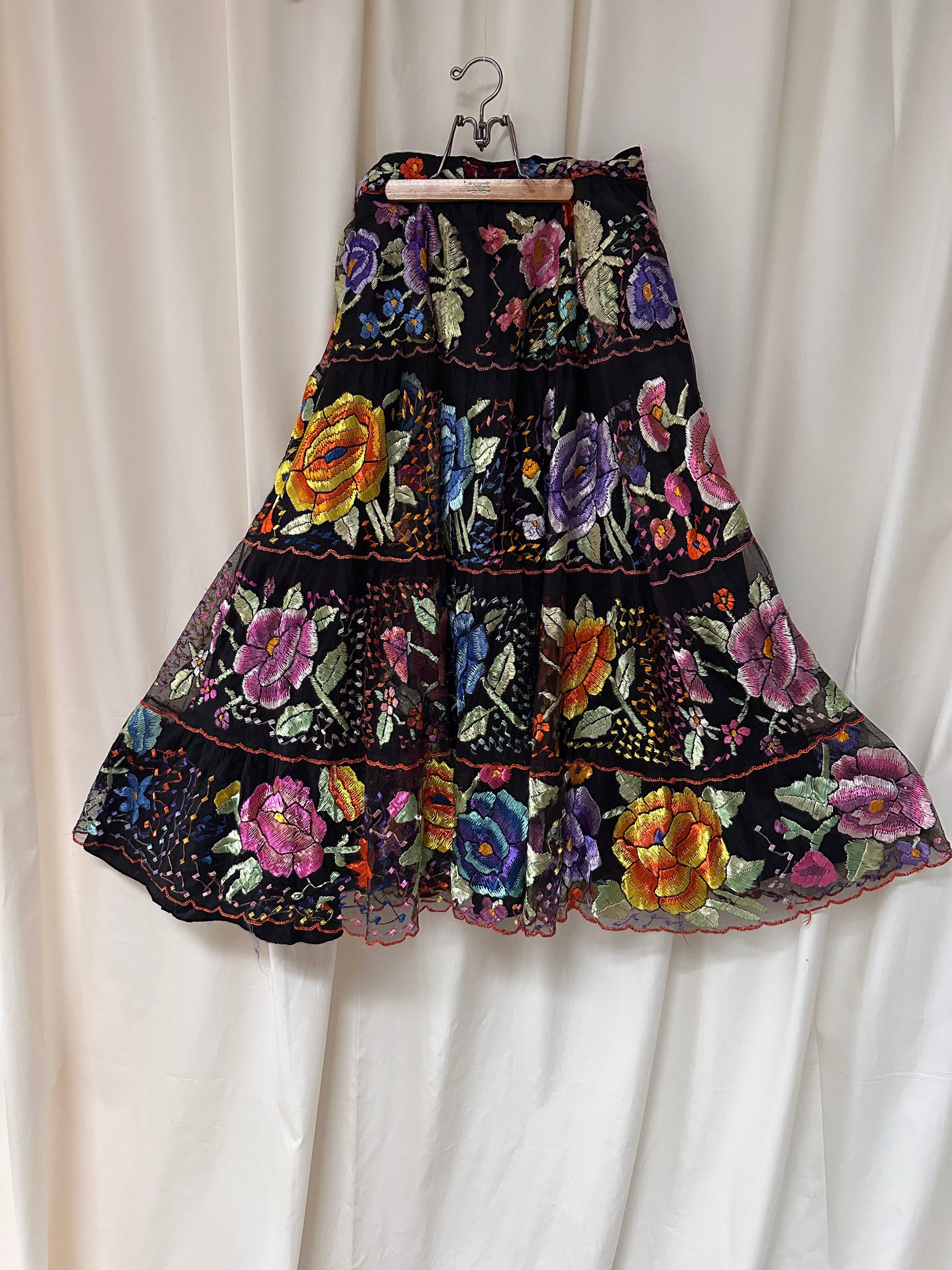 Vintage 1950’s Chiapas Hand Embroidered Skirt