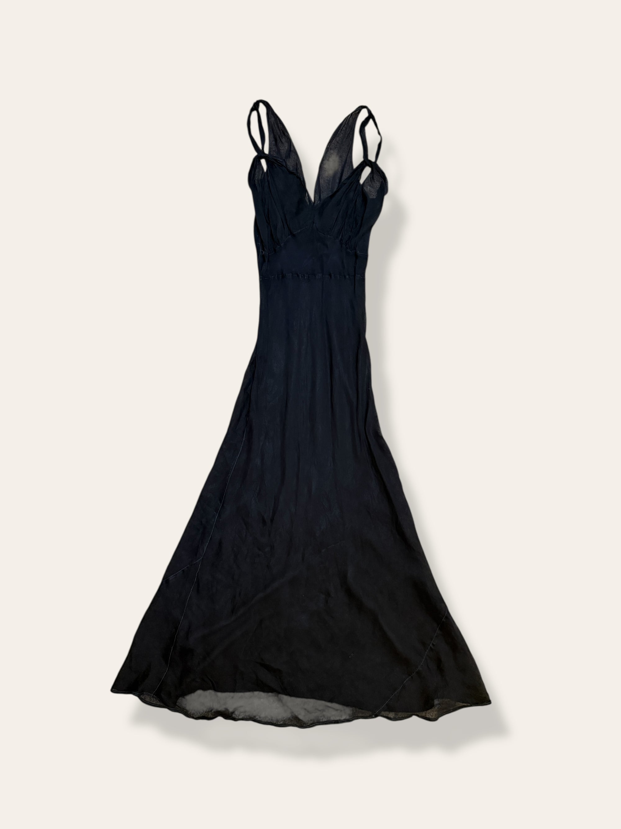 Vintage 1930’s Sheer Black Slip Dress