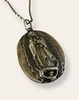 Vintage 1955 Lady of Guadalupe Sterling Silver Necklace