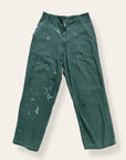 Vintage 1970’s US Army Issue Sateen OG-107 Baker Pants With Paint Splatter W:30