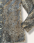 Vintage 1960s Leopard Print Faux Fur Shirt Jacket | Chuck Howard Boutique Clothing