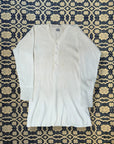 Vintage 1940’s Penney’s Cotton Henley | Heritage Blank Antique White Shirt