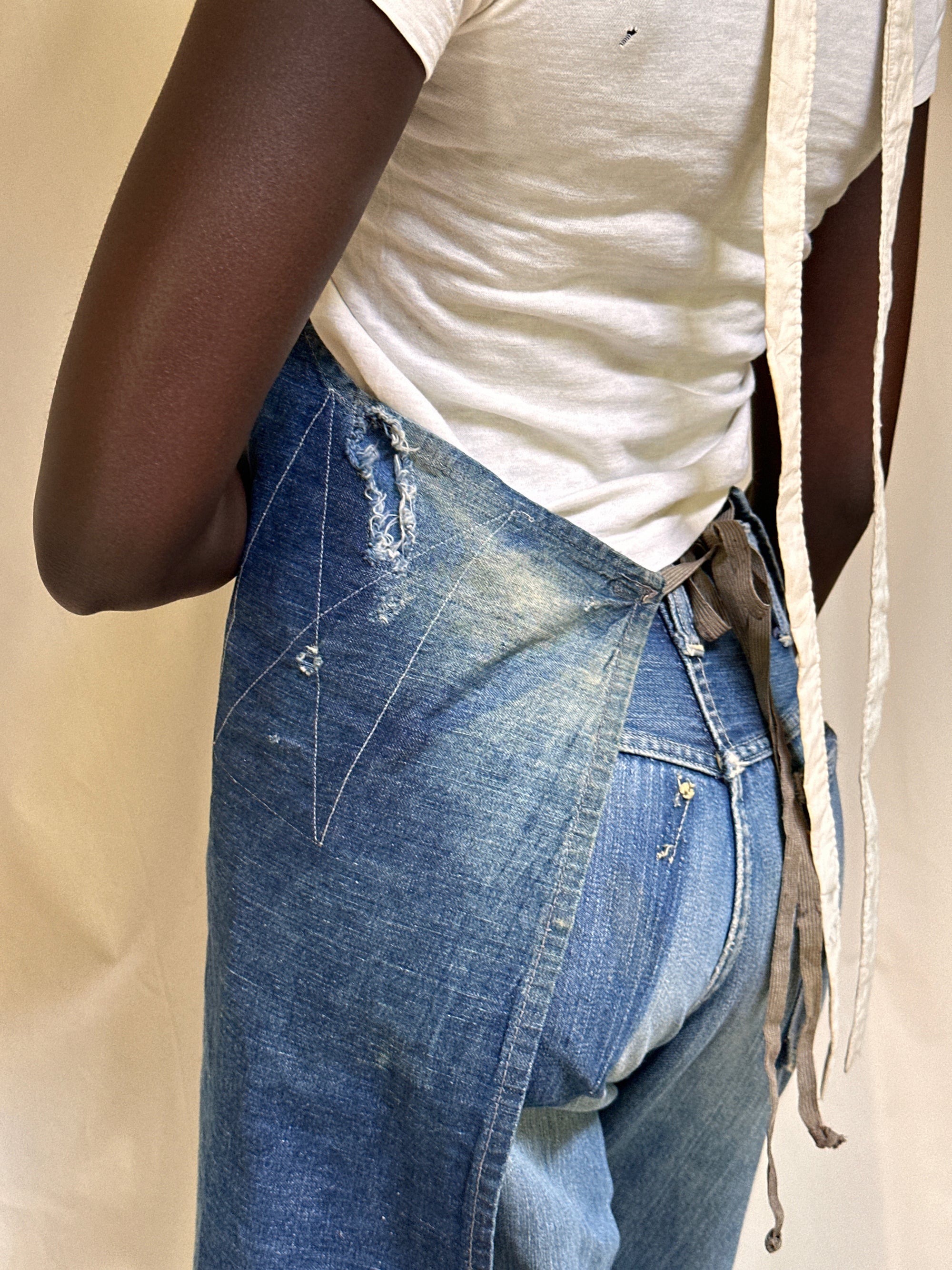 Vintage 1940’s Indigo Denim Work Apron