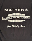 Vintage 1980s Harley-Davidson "8th Day God Created Harley" Old English T-Shirt | Mathews Des Moines 60s Logo Harley Tee
