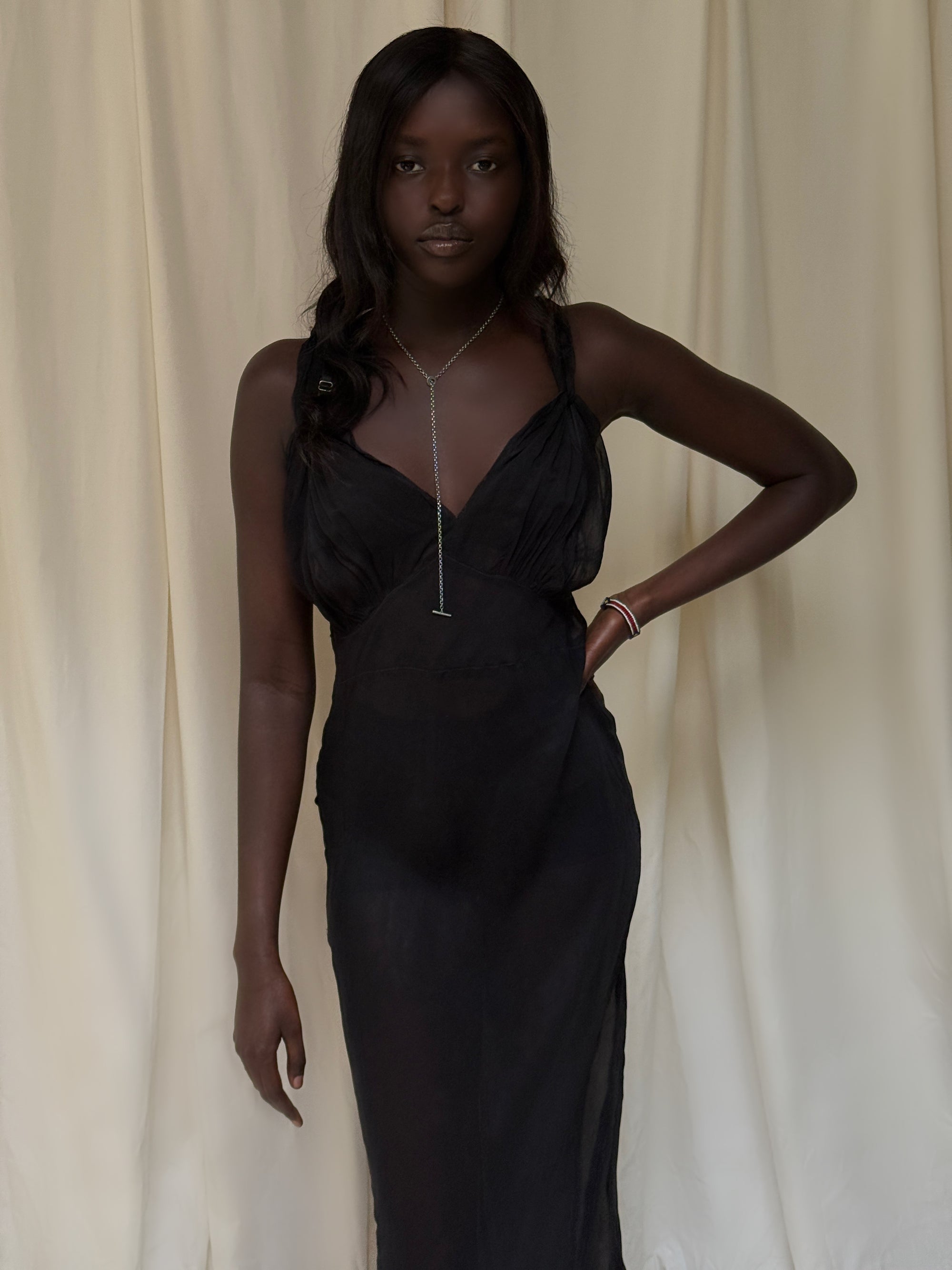 Vintage 1930’s Sheer Black Slip Dress