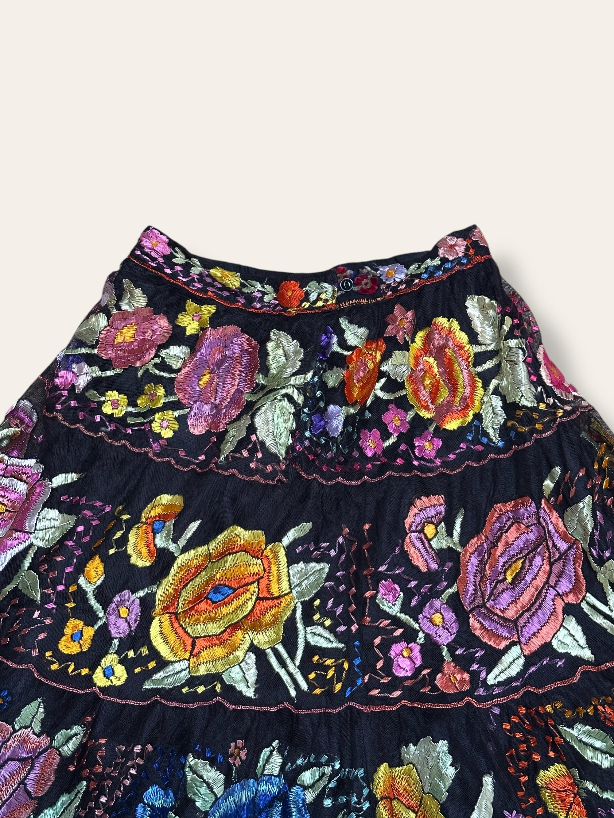 Vintage 1950’s Chiapas Hand Embroidered Skirt