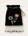 Vintage Late 1800’s Ojibwa Beaded Velvet Bag