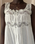 Vintage 1900’s Cotton & Lace Gauze Cotton Dress