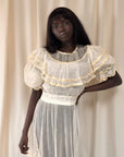 Vintage Edwardian Layed Mesh Tea Dress