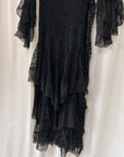 Vintage 1920’s Sheer Chiffon & Lave Layered Flapper Dress