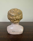Antique 1900s Minerva Metal Doll Head by Buschow & Beck | Molded Blonde Hair