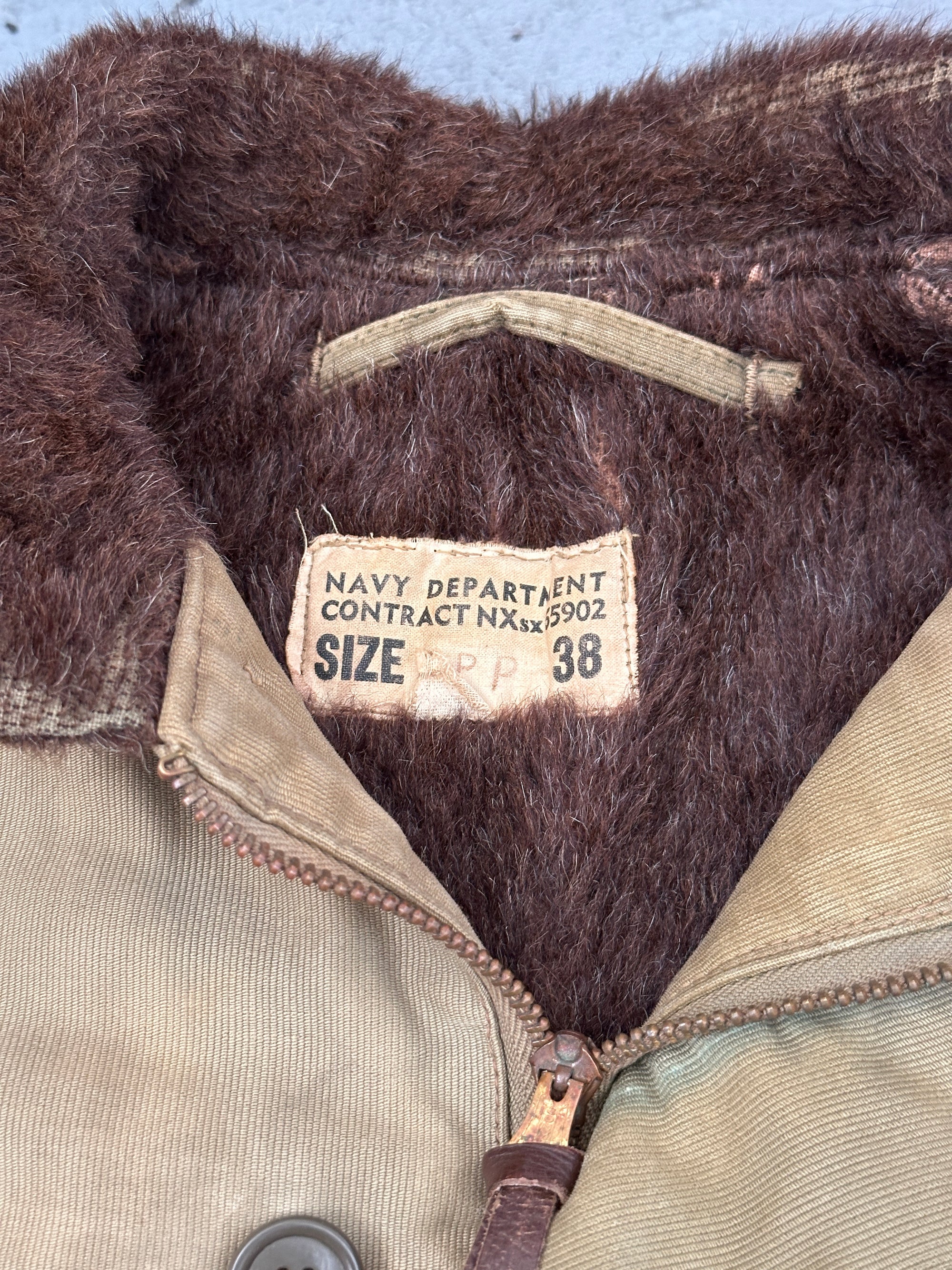 Vintage WWII USN N-1 Deck Jacket 38