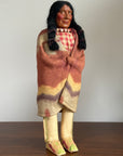 Vintage 1940s Skookum Native American Doll | Handcrafted Black Hills Souvenir Figure