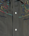 Vintage 1950’s Rancher Embroidery Rayon Western Shirt