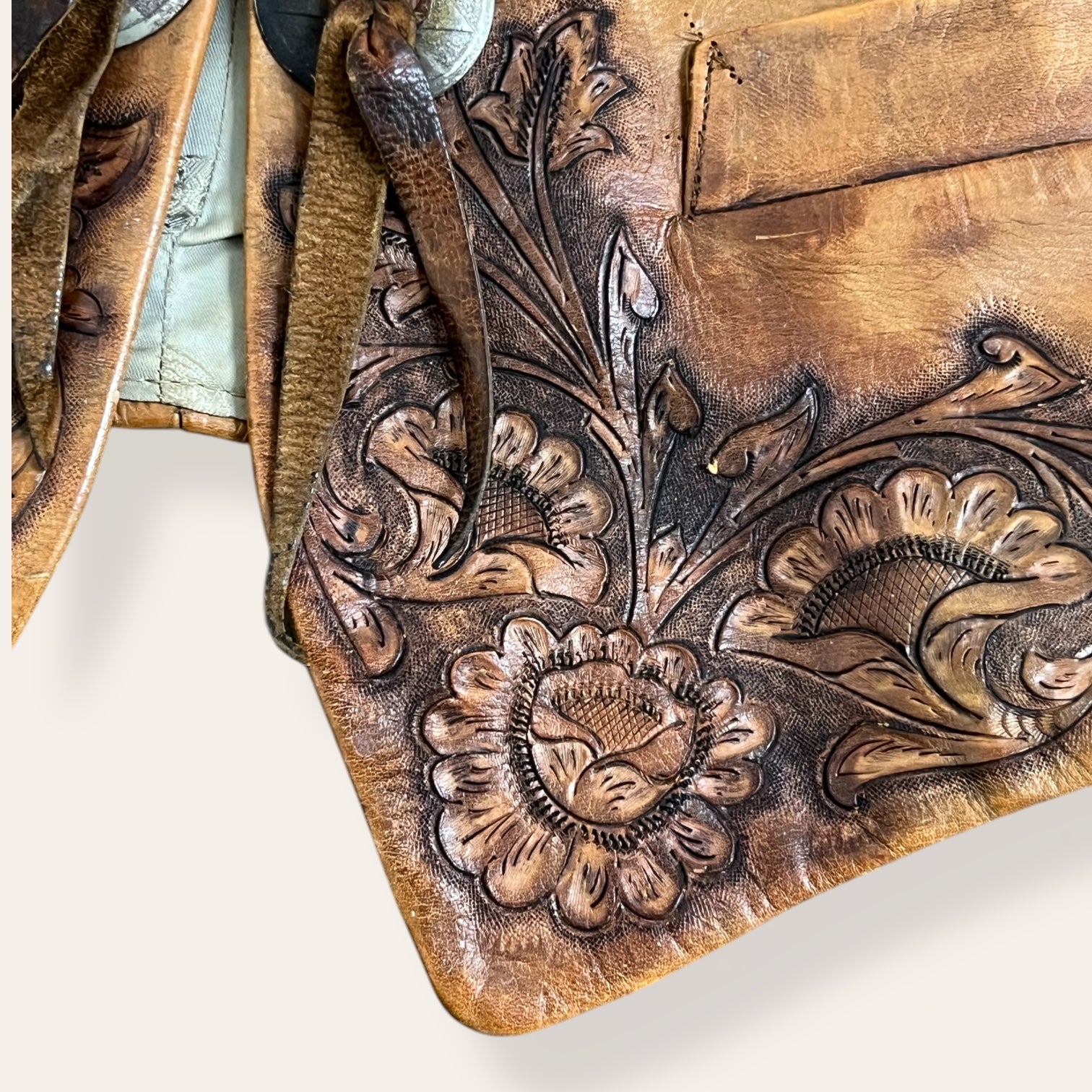 Vintage 1950’s Nudie’s Tooled Leather Vest