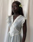 Vintage 1940’s Delicate Silk Crème Dress