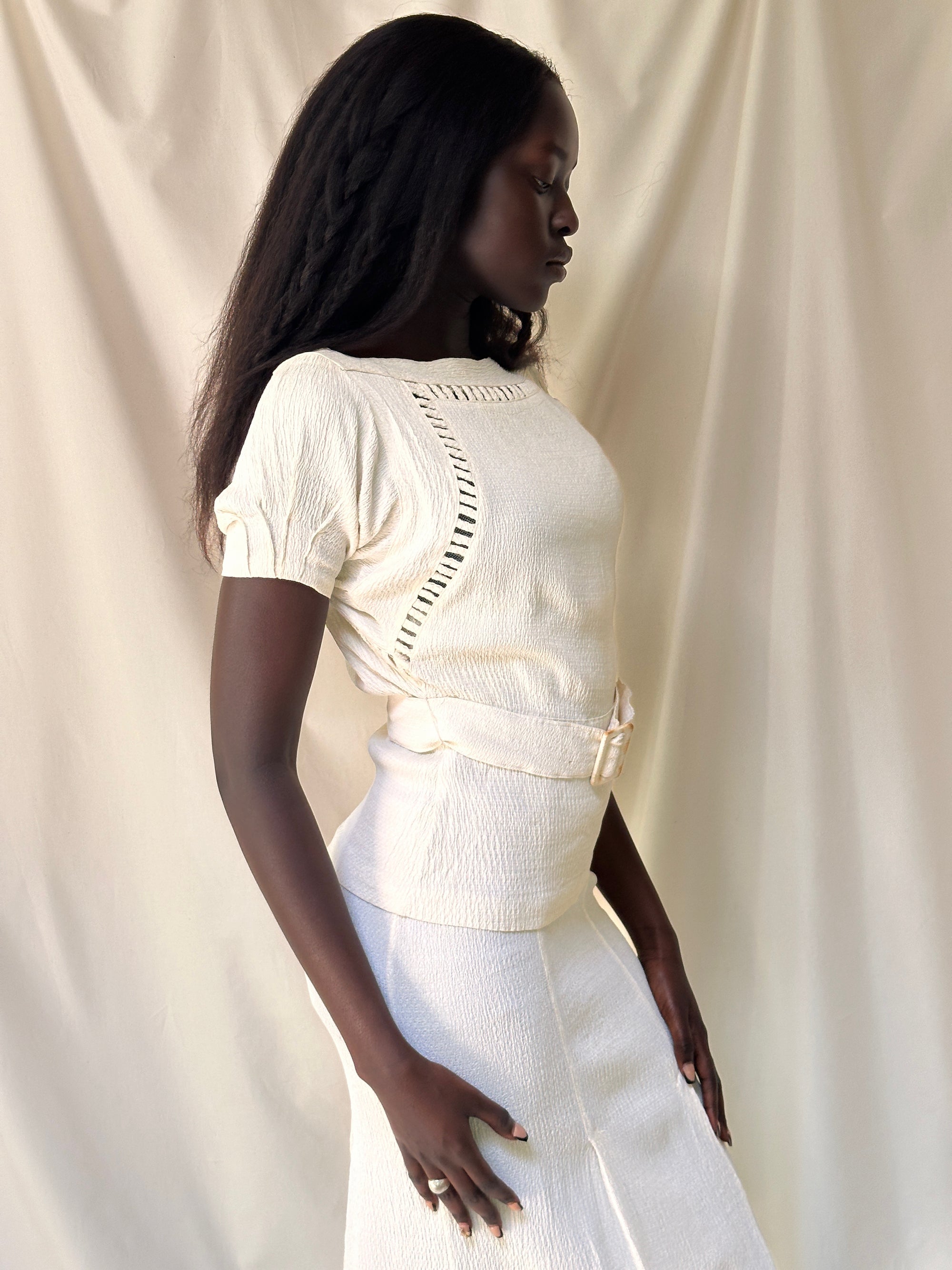 Vintage 1930’s Crinkle Rayon Crepe Dress Suit