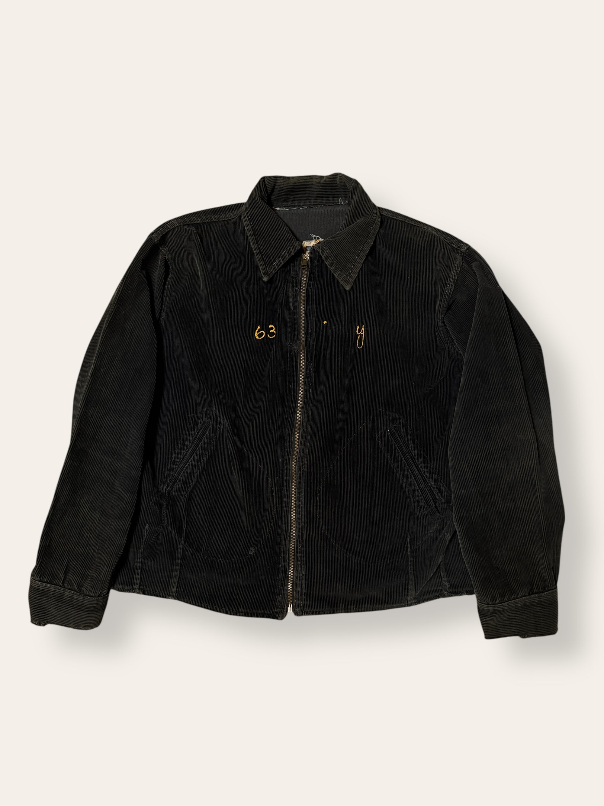 Vintage 1963 Corduroy School Sport Chain Stitch Jacket