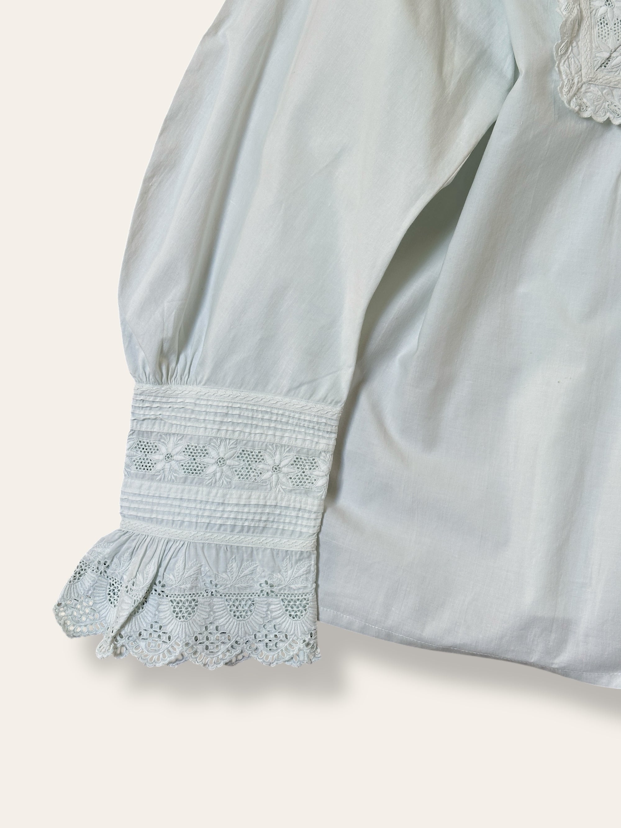 Vintage Edwardian Antique Lace Trim Blouse