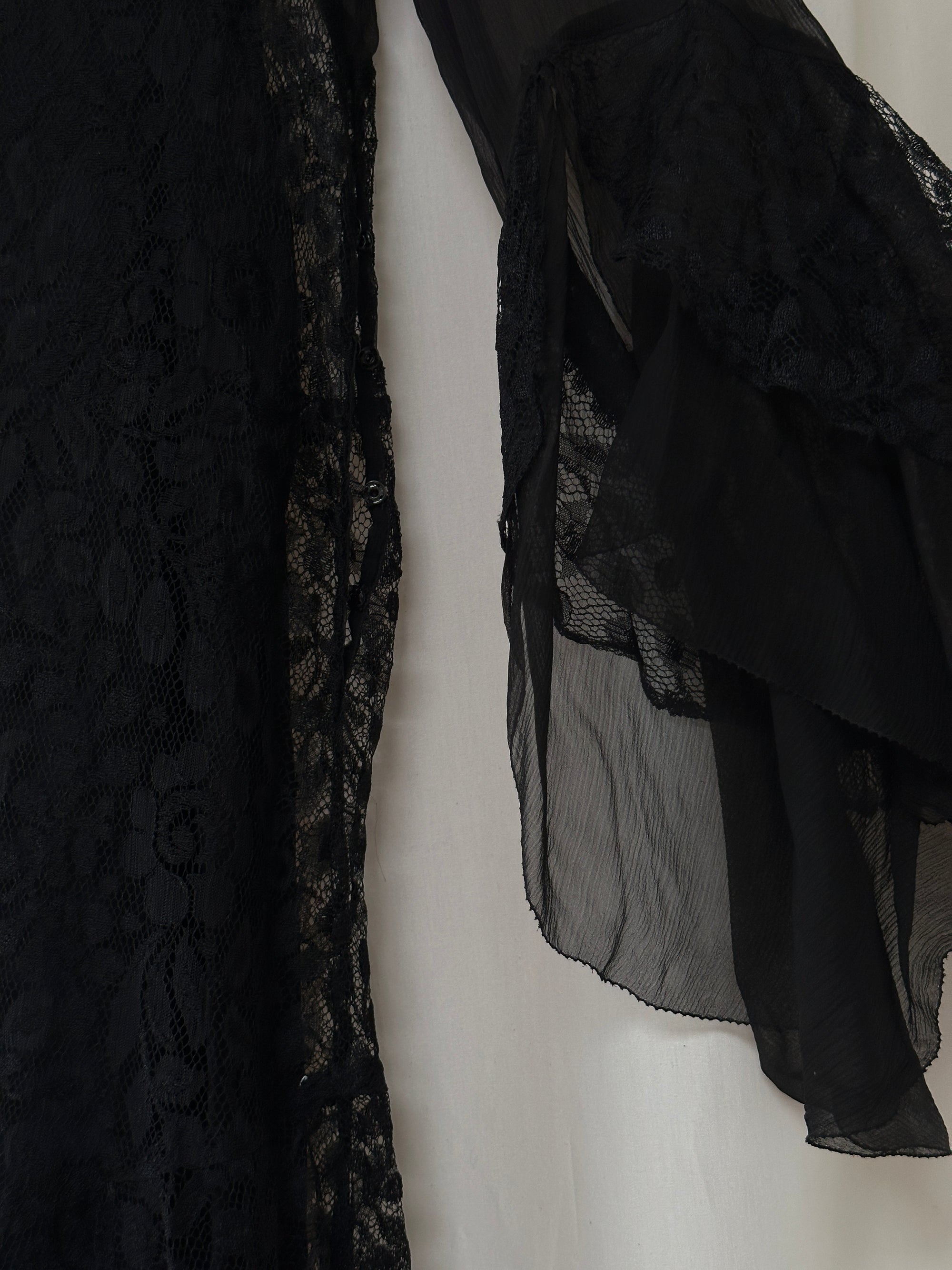 Vintage 1920’s Sheer Chiffon & Lave Layered Flapper Dress