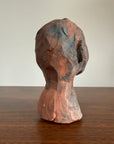 Vintage Modernist Terracotta Head Sculpture | Expressionist Bust Art | Mid Century Studio Pottery Portrait