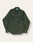 Vintage 1950’s Rancher Embroidery Rayon Western Shirt