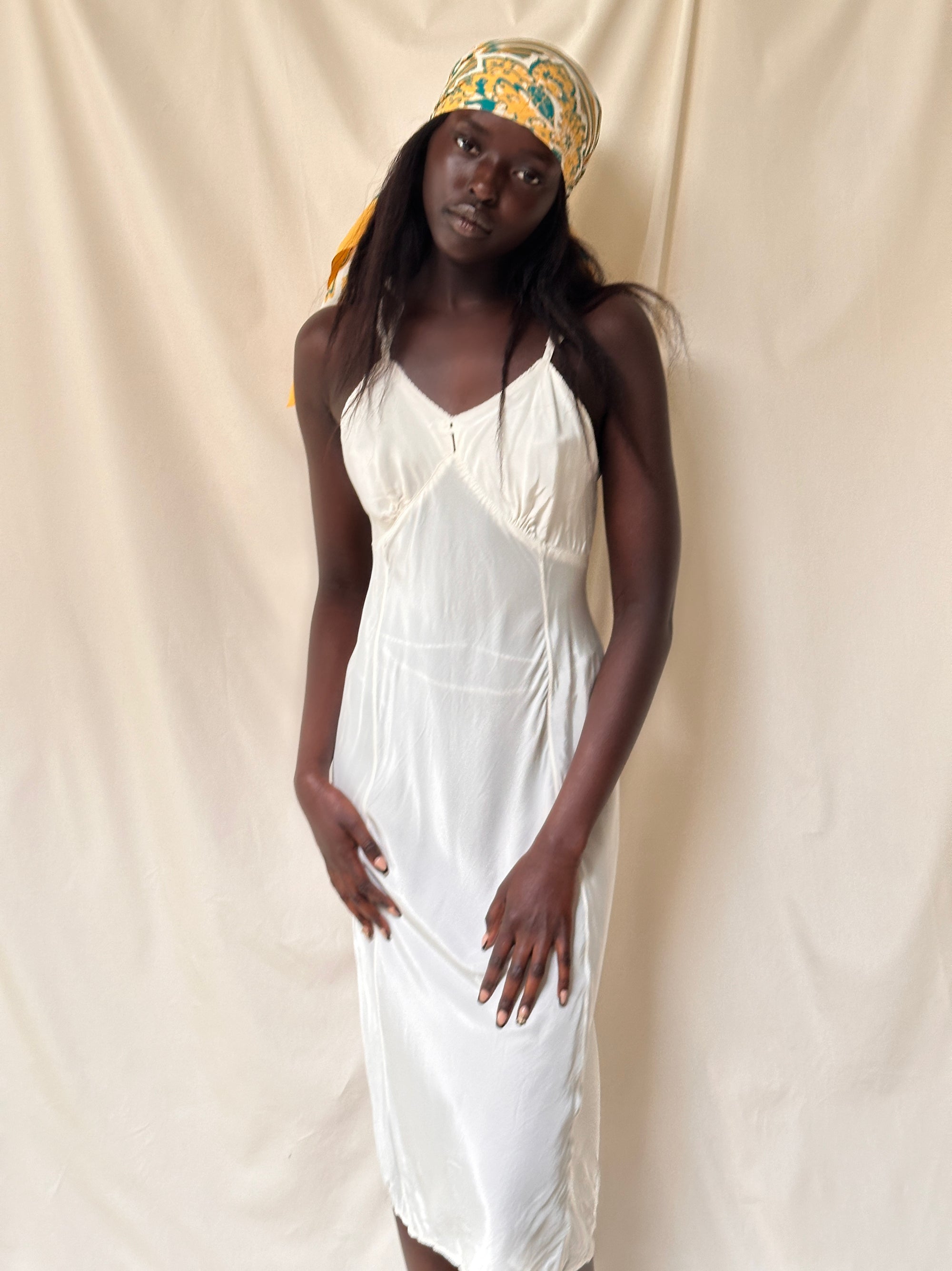 Vintage 1940’s Stardust Ivory Slip Dress