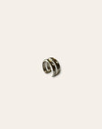 925 Sterling Silver Chunky Double Band Ear Cuff | No Piercing Needed Stacked Earring