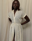 Vintage 1940’s Cotton Eyelet Sun Dress | Open Front | Romantic Heirloom Cover