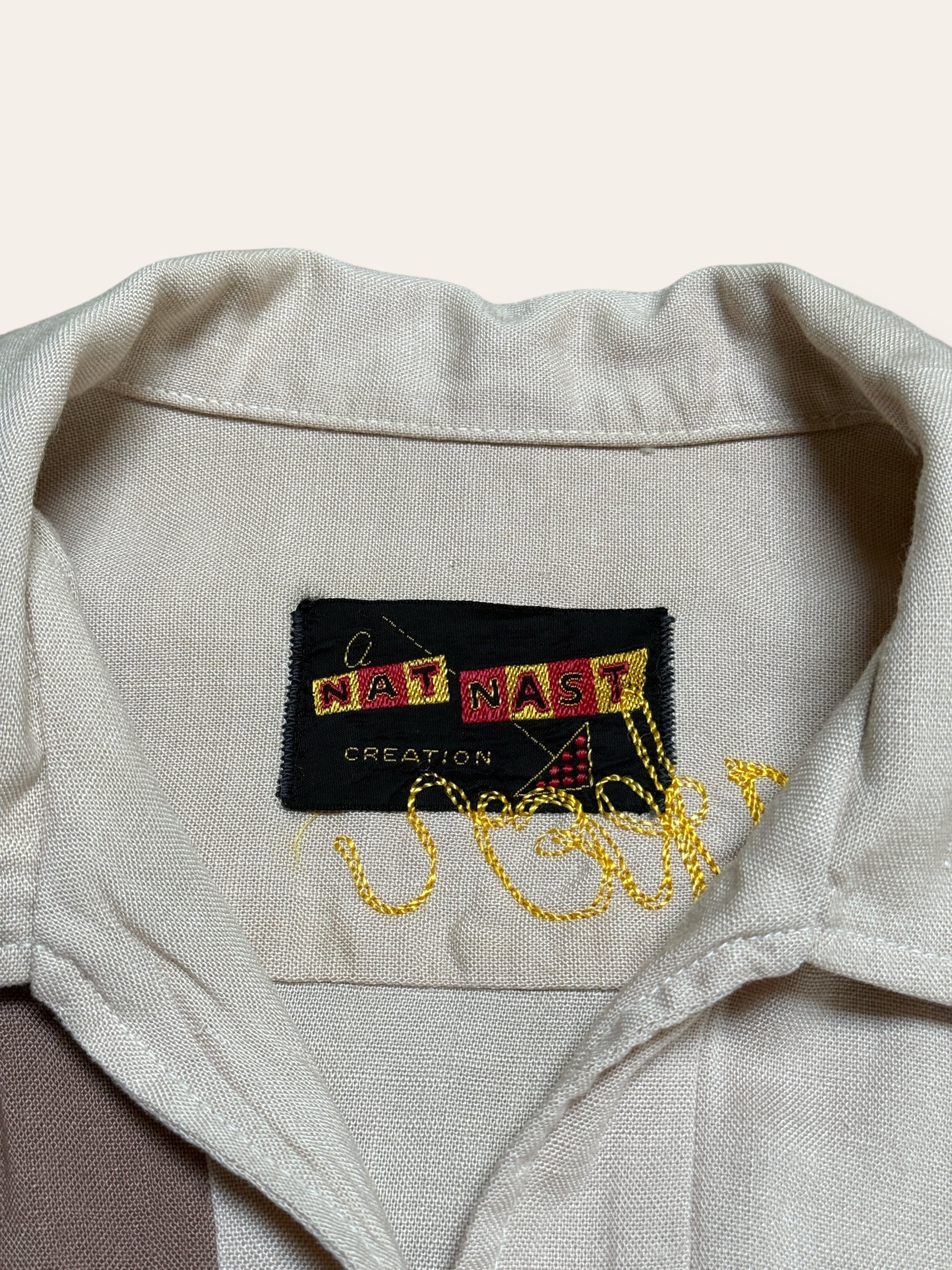 Vintage 1950’s Nat Nast Creation Rayon Bowling Shirt