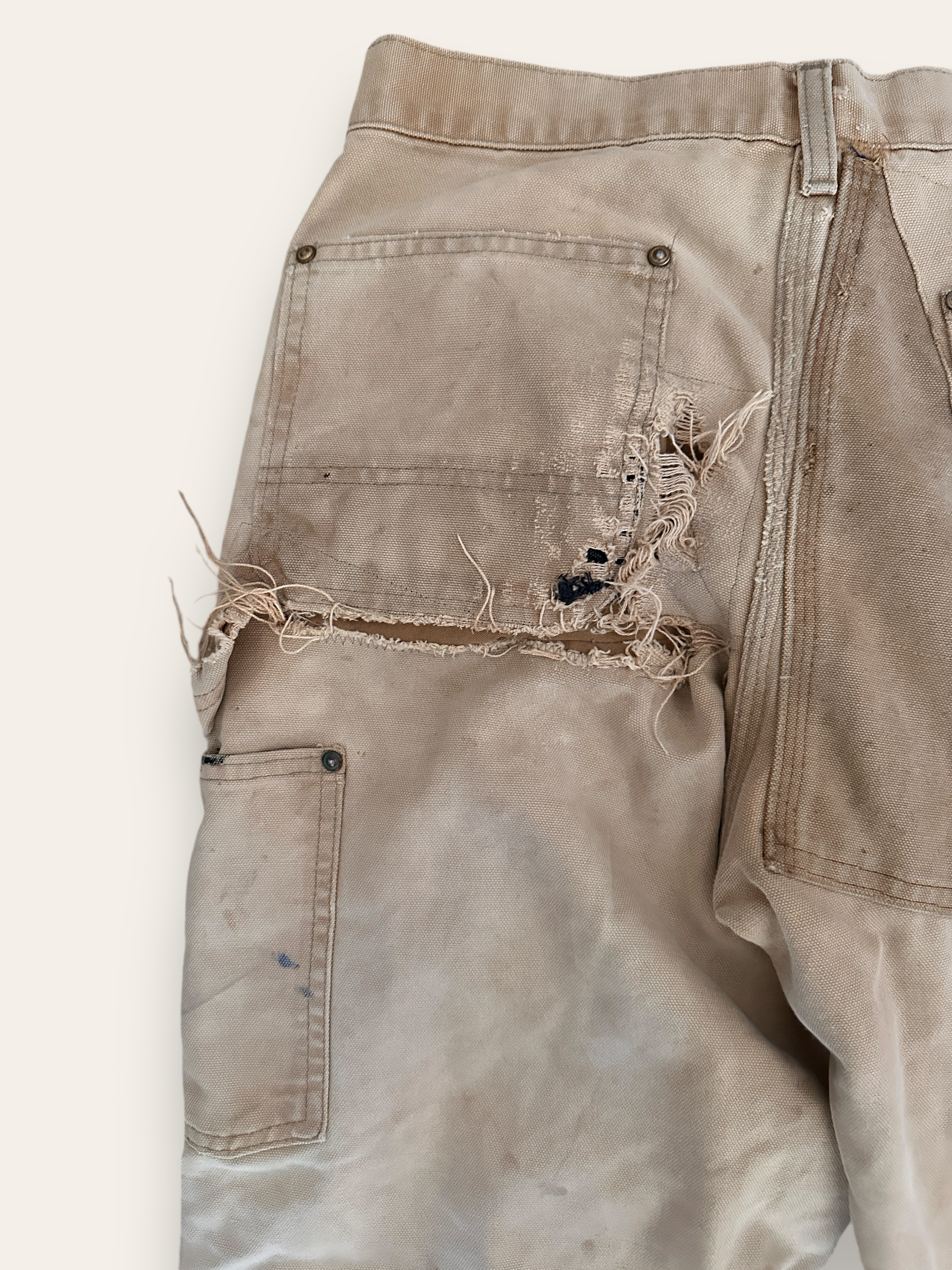 Vintage Carhartt Thrashed Canvas Pants W:28