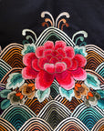 Vintage 1920’s Chinese Silk Jacket | Antique Hand Embroidery Crane Floral Motif Silk