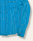 Vintage 1950’s Turquoise Fleck Miller Western Rayon Shirt