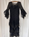 Vintage 1920’s Sheer Chiffon & Lave Layered Flapper Dress