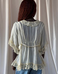Vintage 1920’s Flapper Silk & Lace Robe Top