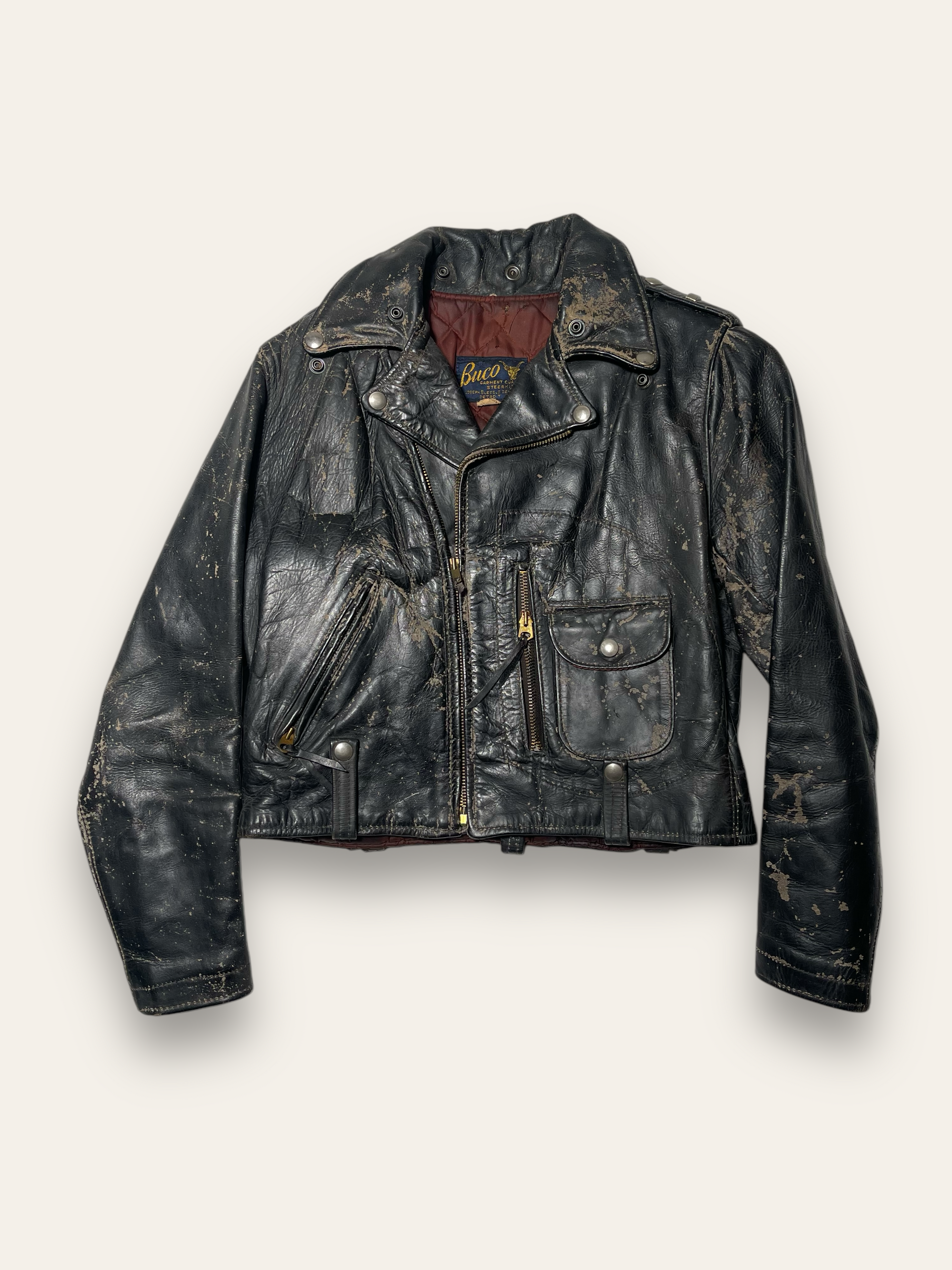 Vintage 1950’s Buco Distressed “D” Pocket Leather Jacket