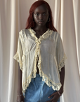 Vintage 1920’s Flapper Silk & Lace Robe Top
