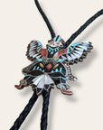 Vintage Zuni Knifewing Inlay by L.B. Chavez Bolo Tie