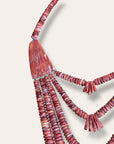 Vintage Santo Domingo Spiny Oyster Shell Five Strand Necklace